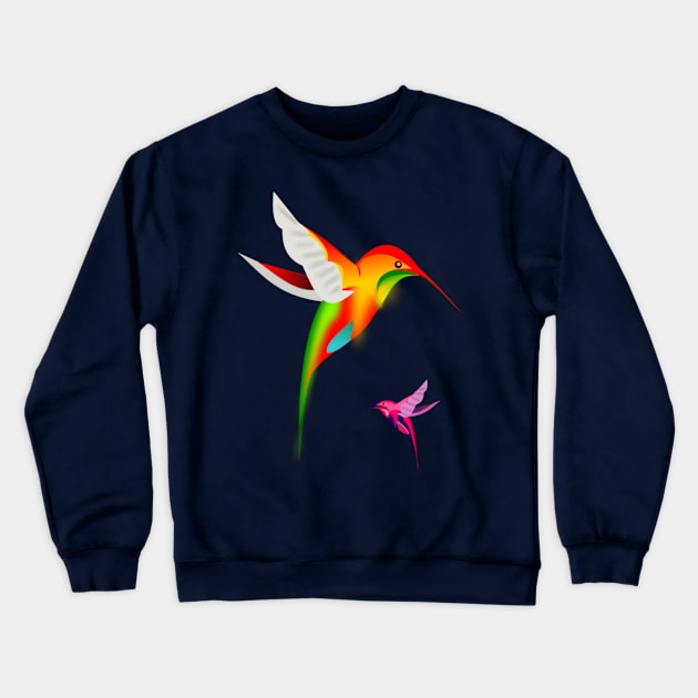 HUMMING-BIRD WIND POWER Crewneck Sweatshirt by klimentina